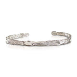 Chic women's Silver Foil Textured Bangle by Alessandra James.