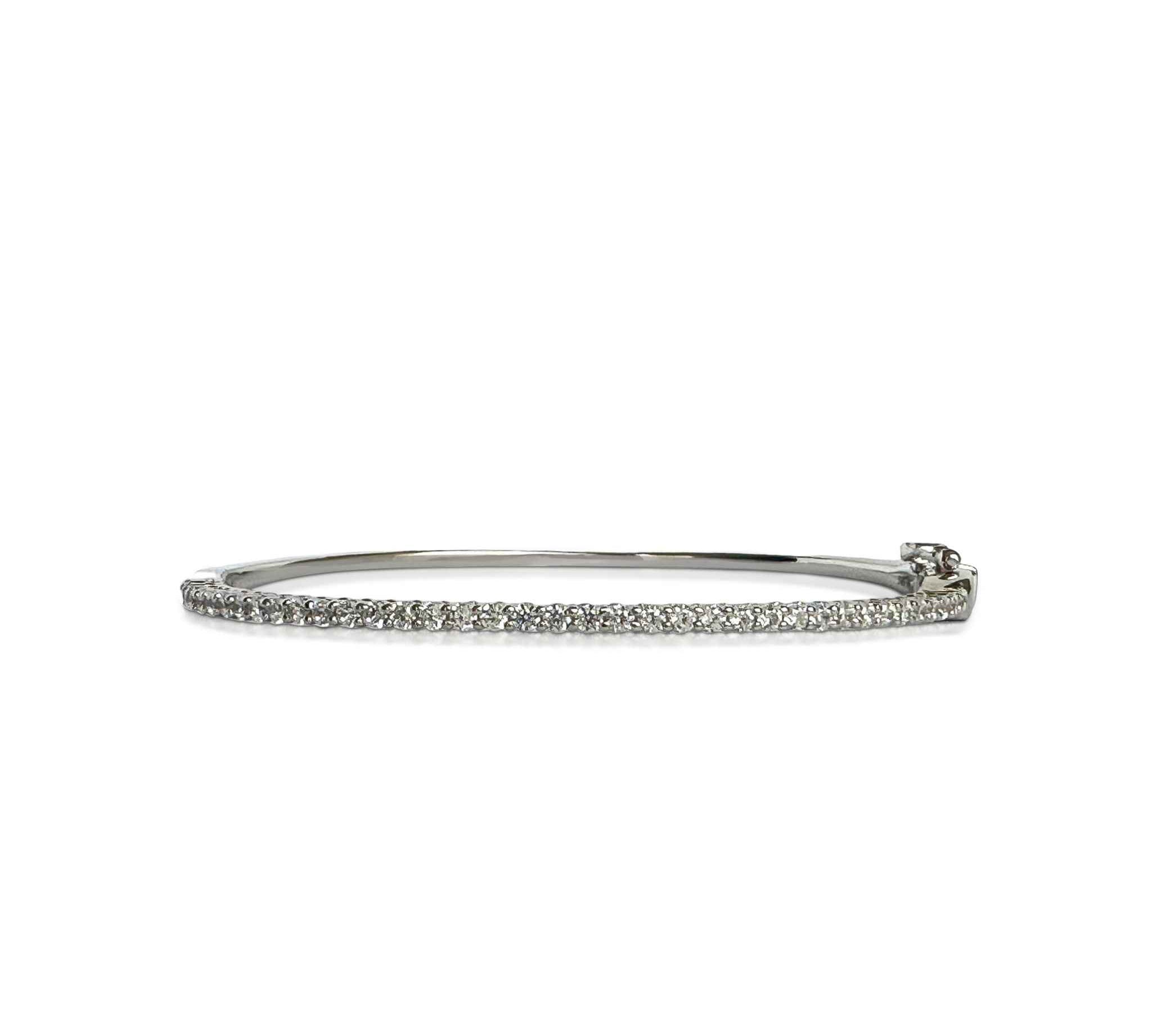 Elegant Waverly Bangle in 925 Sterling Silver by Alessandra James.
