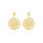 Elegant Anastasia lace earrings by Alessandra James radiating luminous femininity.