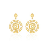 Elegant Anastasia lace earrings by Alessandra James radiating luminous femininity.