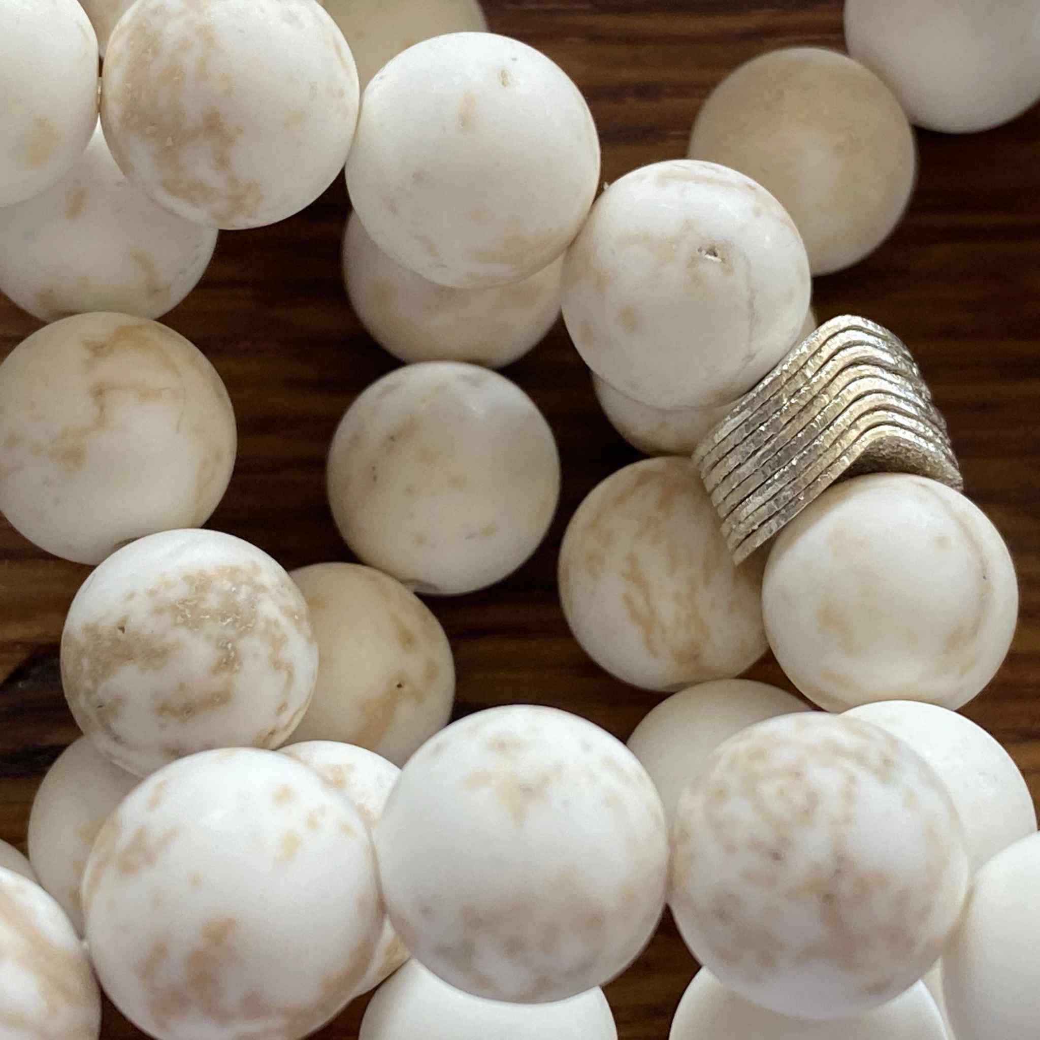 White Howlite Bracelet - Symbol of Stillness and Calm. 