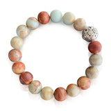 Earthy women's Jasper Bracelet with Turquoise - boho-chic Jewelry by Alessandra James.