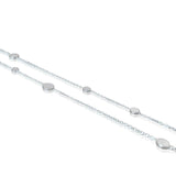 Minimalist opera-length Pebble Necklace in silver by Alessandra James, perfect for layered looks or standalone statement.