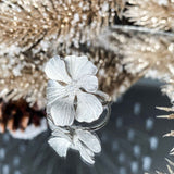 Close-up view of the Peony Cocktail Ring in Silver highlighting the detailed design - Alessandra James.