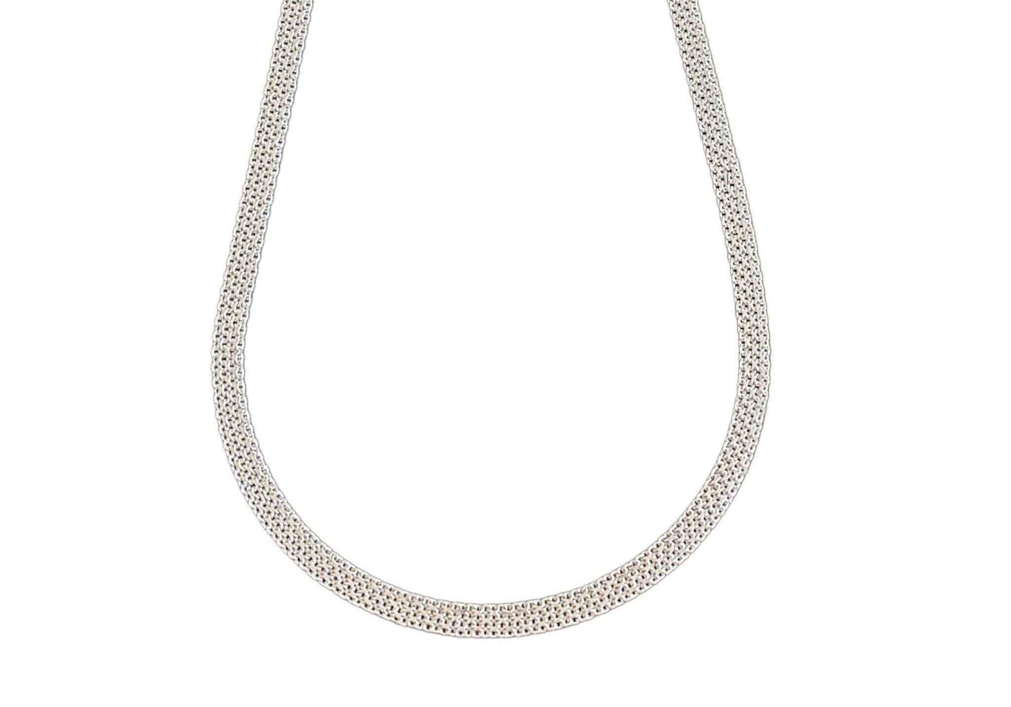 Timeless Silver Mesh Choker Necklace for Women by Alessandra James.