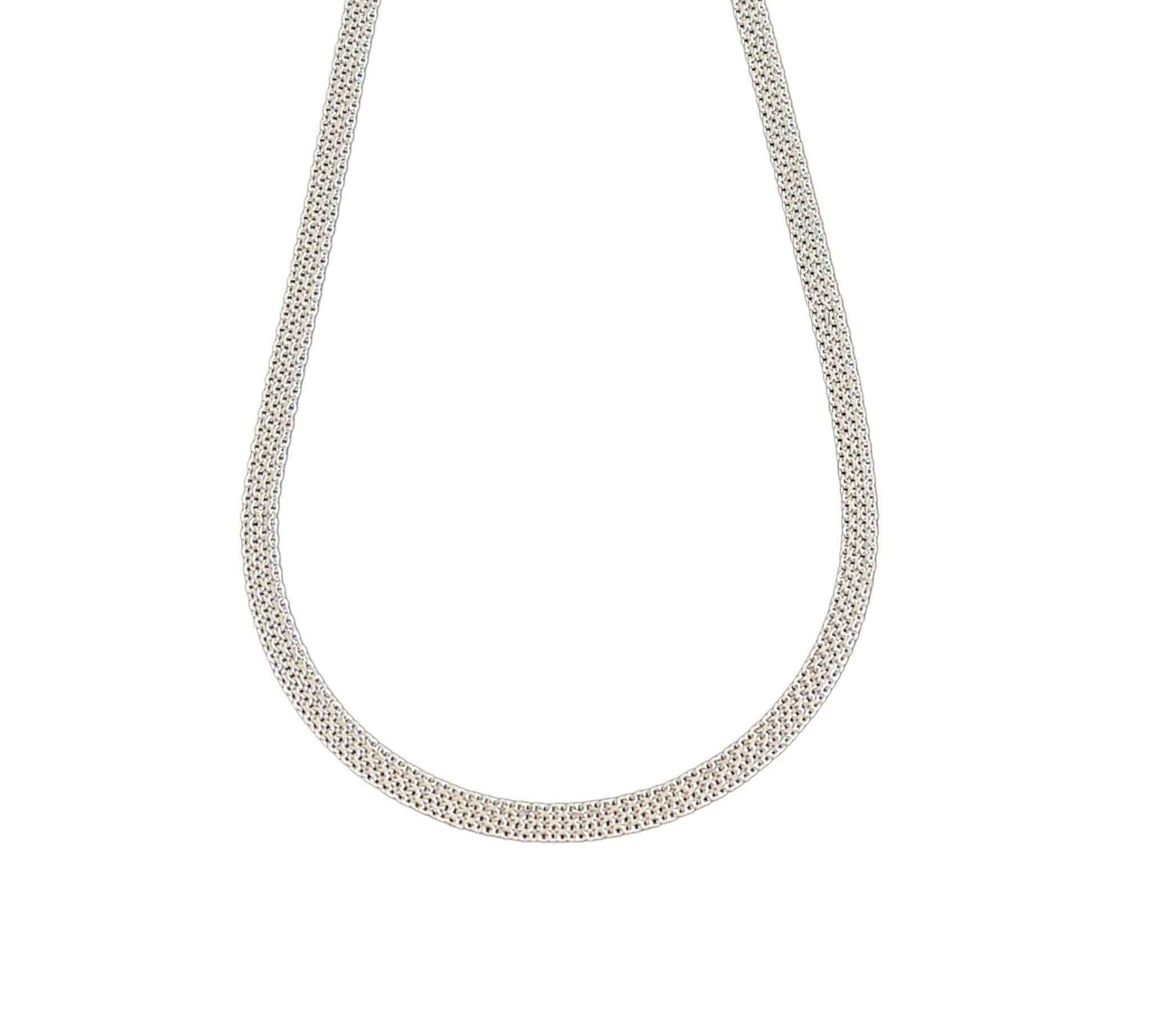 Timeless Silver Mesh Choker Necklace for Women by Alessandra James.