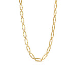 Elegant T-Bar Link Necklace in 18k Gold Plating by Alessandra James.