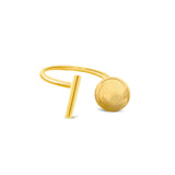 Trendy Women's T-Bar Ring in Gold by Alessandra James, minimalist and modern design perfect for everyday wear.