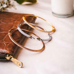 Stunning Waverly Gold Bangle Bracelet for Women by Alessandra James.