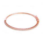 Elegant Waverly Bangle in 18k Rose Gold by Alessandra James.