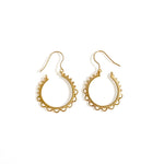 Elegant Lacy Vintage Hoop Earrings by Alessandra James, featuring delicate scalloped edging for a feminine touch.