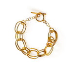 Chic Wide Link Bracelet with T-bar closure - a must-have accessory from Alessandra James.