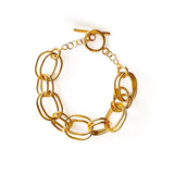Chic Wide Link Bracelet with T-bar closure - a must-have accessory from Alessandra James.