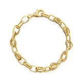 Classy 18k gold plated sterling silver Double Link Bracelet with 8mm chain links - Alessandra James.