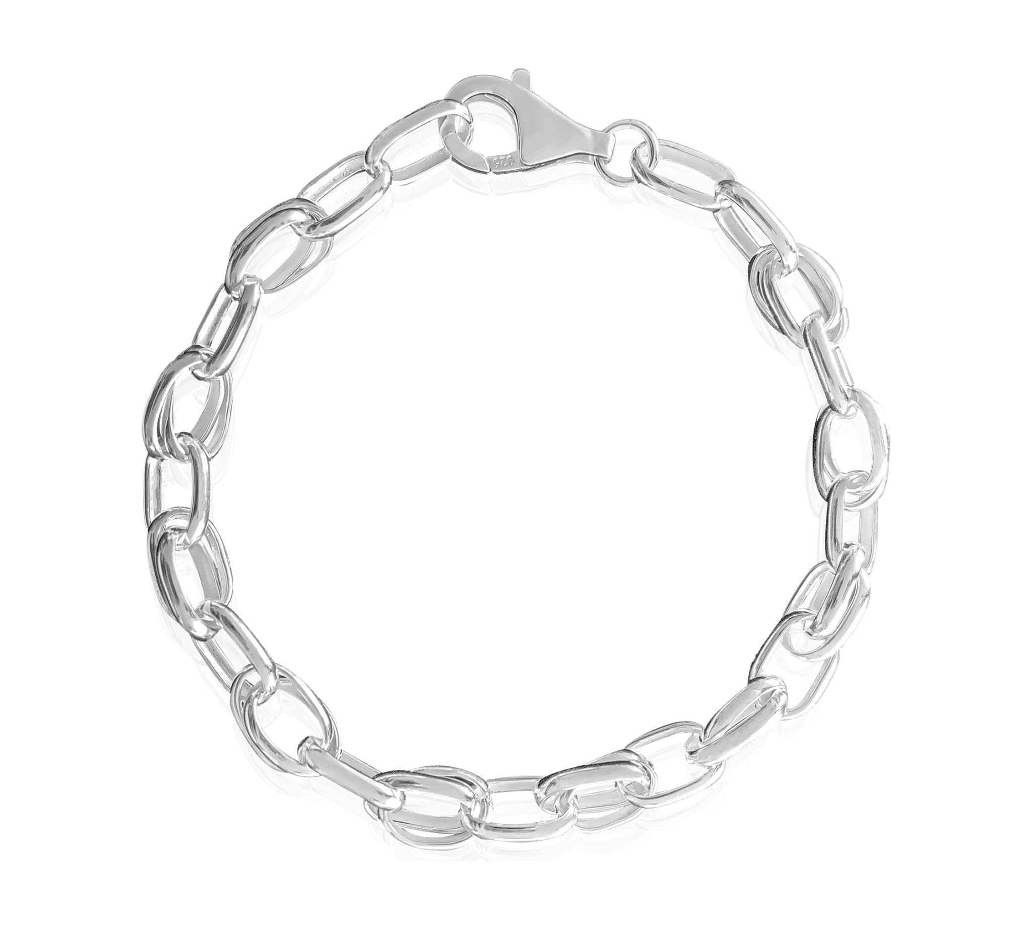 Timeless Double Link Bracelet in Sterling Silver for Women - Alessandra James Collection.